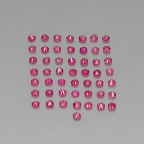 Pedras preciosas de rubi vermelho natural de  ct, corte redondo, VVS-VS