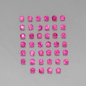 Pedras preciosas de rubi rosa natural de  ct, corte redondo, VVS-VS