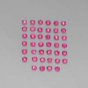 Pedras preciosas de rubi rosa natural de  ct, corte redondo, VVS-VS