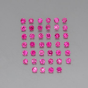 Pedras preciosas de Rubi rosa vermelha natural de  ct, Corte Redondo, VVS-VS