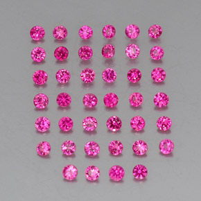 Pedras preciosas de Rubi rosa vermelha natural de  ct, Corte Redondo, VVS-VS