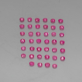 Pedras preciosas de rubi vermelho natural de  ct, corte redondo, VVS-VS