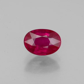 Rubi vermelho natural 0,95ct, corte oval, VS-SI