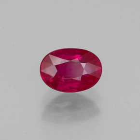 Rubi vermelho natural 0,95ct, corte oval, VS-SI