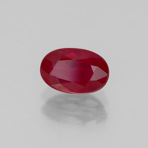 Rubi vermelho natural 1,11ct, corte oval, VS-SI