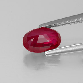 Rubi vermelho natural 1,11ct, corte oval, VS-SI