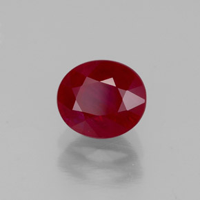 Rubi vermelho natural 1,43ct, corte oval, VS-SI