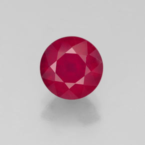Rubi vermelho natural 1,89ct, corte redondo, VS-SI