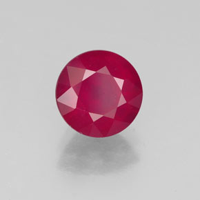 Rubi vermelho natural 1,89ct, corte redondo, VS-SI