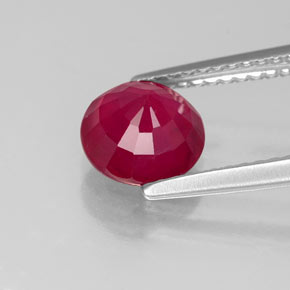 Rubi vermelho natural 1,89ct, corte redondo, VS-SI