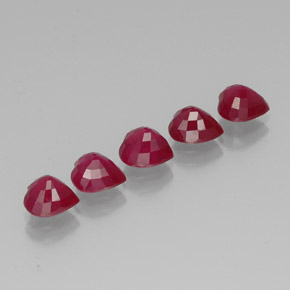 Pedras preciosas de rubi vermelho natural de  ct, formato de coração, VS-SI