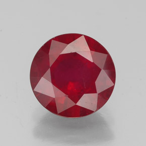 Rubi vermelho natural 2,35ct, corte redondo, VS-SI