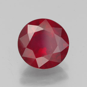 Rubi vermelho natural 2,35ct, corte redondo, VS-SI