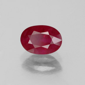Rubi vermelho natural 1,07ct, corte oval, SI