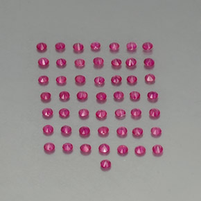 Pedras preciosas de rubi vermelho natural de  ct, corte redondo, VS-SI