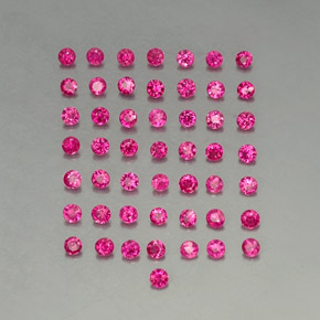 Pedras preciosas de rubi vermelho natural de 1,27 ct, corte redondo, VS-SI