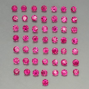 Pedras preciosas de rubi vermelho natural de 1,27 ct, corte redondo, VS-SI