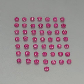Pedras preciosas de rubi vermelho natural de 1,27 ct, corte redondo, VS-SI