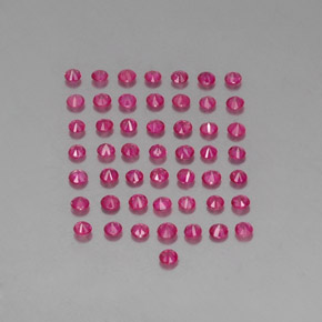 Pedras preciosas de rubi vermelho natural de  ct, corte redondo, VS-SI