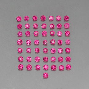 Pedras preciosas de rubi vermelho natural de  ct, corte redondo, VS-SI