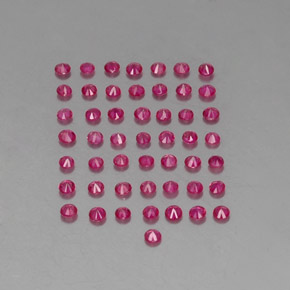 Pedras preciosas de rubi vermelho natural de  ct, corte redondo, VS-SI
