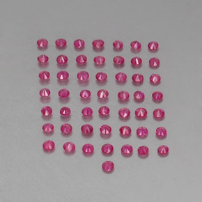 Pedras preciosas de rubi vermelho natural de  ct, corte redondo, VS-SI