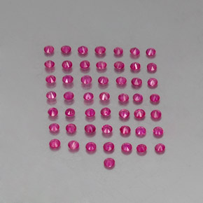Pedras preciosas de rubi vermelho natural de  ct, corte redondo, VS-SI