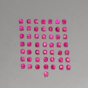 Pedras preciosas de rubi vermelho natural de 1,36 ct, corte redondo, VS-SI