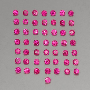 Pedras preciosas de rubi vermelho natural de 1,36 ct, corte redondo, VS-SI