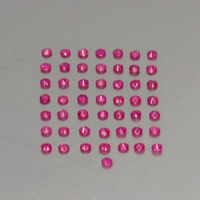 Pedras preciosas de rubi vermelho natural de 1,36 ct, corte redondo, VS-SI