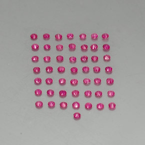 Pedras preciosas de rubi vermelho natural de  ct, corte redondo, VS-SI
