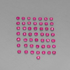 Pedras preciosas de rubi vermelho natural de  ct, corte redondo, VS-SI