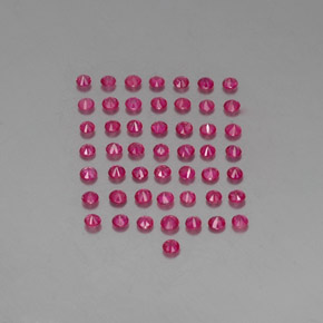 Pedras preciosas de rubi vermelho natural de  ct, corte redondo, VS-SI