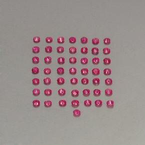 Pedras preciosas de rubi vermelho natural de  ct, corte redondo, VS-SI