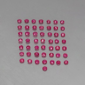 Pedras preciosas de rubi vermelho natural de  ct, corte redondo, VS-SI