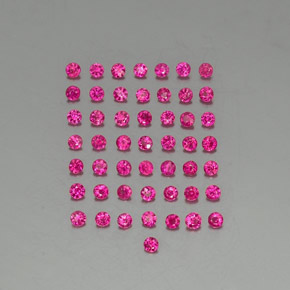 Pedras preciosas de rubi vermelho natural de 1,33 ct, corte redondo, VS-SI
