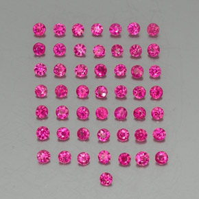 Pedras preciosas de rubi vermelho natural de 1,33 ct, corte redondo, VS-SI
