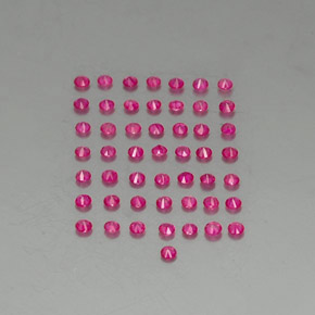 Pedras preciosas de rubi vermelho natural de 1,33 ct, corte redondo, VS-SI