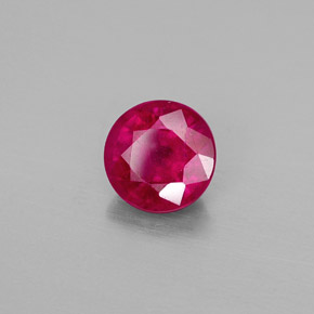 Rubi vermelho natural 1,94ct, corte redondo, VS-SI