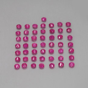 Pedras preciosas de rubi vermelho natural de  ct, corte redondo, VS-SI