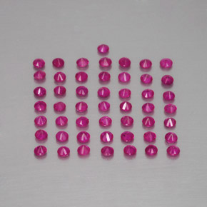 Pedras preciosas de rubi vermelho natural de  ct, corte redondo, VS-SI