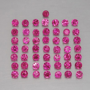 Pedras preciosas de rubi vermelho natural de 1,19 ct, corte redondo, VS-SI