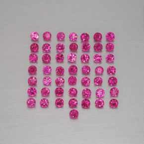 Pedras preciosas de rubi vermelho natural de 1,18 ct, corte redondo, VS-SI