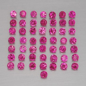 Pedras preciosas de rubi vermelho natural de 1,18 ct, corte redondo, VS-SI