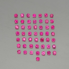 Pedras preciosas de rubi vermelho natural de 1,37 ct, corte redondo, VS-SI