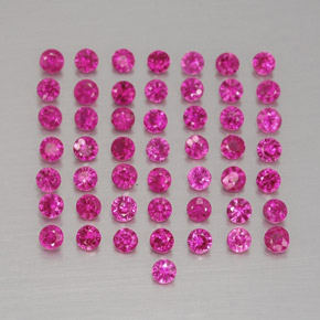 Pedras preciosas de rubi vermelho natural de  ct, corte redondo, VS-SI