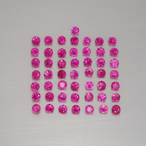 Pedras preciosas de rubi vermelho natural de  ct, corte redondo, VS-SI