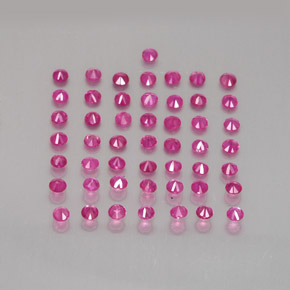 Pedras preciosas de rubi vermelho natural de  ct, corte redondo, VS-SI