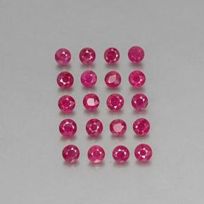 Pedras preciosas de rubi vermelho natural de 2,18 ct, corte redondo, VS-SI