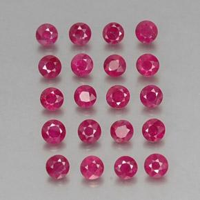 Pedras preciosas de rubi vermelho natural de 2,18 ct, corte redondo, VS-SI
